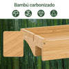 SoBuy NKD01-N Clipe de prateleira de cabeceira com ranhuras para cabos Bambu natural 36x25x9cm 