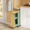 SoBuy NSR14-GR Carrito Estrecho Multiusos con Ruedas para comedor o baño Verde 50x20x79 cm
