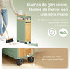 SoBuy NSR14-GR Carrito Estrecho Multiusos con Ruedas para comedor o baño Verde 50x20x79 cm