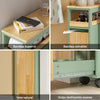 SoBuy NSR14-GR Carrito Estrecho Multiusos con Ruedas para comedor o baño Verde 50x20x79 cm