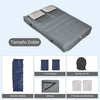 SoBuy OGS32-II-L-HG-P01 Colchón Hinchable para 1 personas con bomba de pie integrada Gris 191x137x22cm