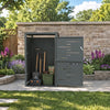 SoBuy OGS63-DG Cobertizo de Basura con Puerta cerrable Gris Oscuro 69x80x116 cm
