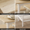 Detalle taburetes apilables guardados bajo mesa SoBuy OGT11-WN ahorro espacio cocina