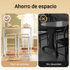 Mesa alta de bar e bancos SoBuy OGT15-WN x4, branco e natural