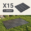 SoBuy SDA14-HG Suelo para Terraza Exterior 15 Piezas Gris 30.5x30.5x2 cm
