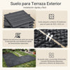 SoBuy SDA15-HG Suelo para Terraza Exterior 35 Piezas Gris 30.5x30.5x2 cm