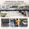 SoBuy SDA15-HG Suelo para Terraza Exterior 35 Piezas Gris 30.5x30.5x2 cm