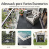SoBuy SDA15-HG Suelo para Terraza Exterior 35 Piezas Gris 30.5x30.5x2 cm