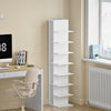 SoBuy STR14-H-W Estantería blanca de 7 niveles Librería estrecha con baldas 30x32.5x146.8 cm