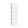 SoBuy STR14-W Estantería de pared de madera blanca mate Librería estrecha con 7 baldas