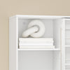 SoBuy STR16-W Armario de pared blanco suspendido multiusos con 4 estantes ajustables 70x25.1x70.2 cm